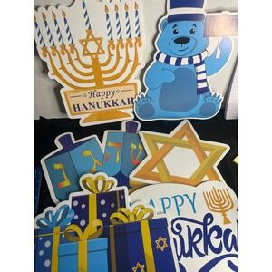 Turnmeon 6 Pcs Hanukkah Yard Sign Decorations Outdoor Menorah Bear JH-12-US2 NEW